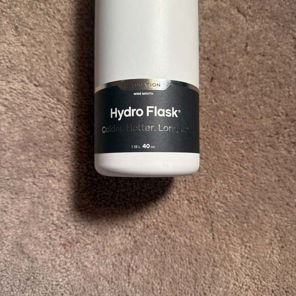 Hydro Flask 40oz Wide Mouth Water Bottle with Flex Cap White - Picture 2 of 8